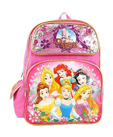 Disney Princess Cinderella Belle Aurora Rapunzel 16 Large Backpack