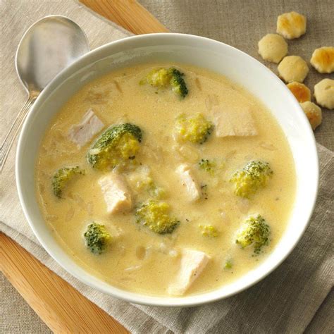 Broccoli Chicken Rice Soup Recipe Taste Of Home