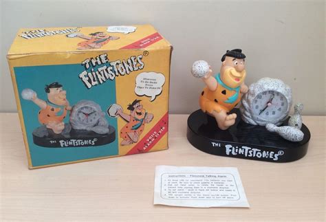 Flintstones Fred Flintstone Bowling Talking Alarm Clock In Original