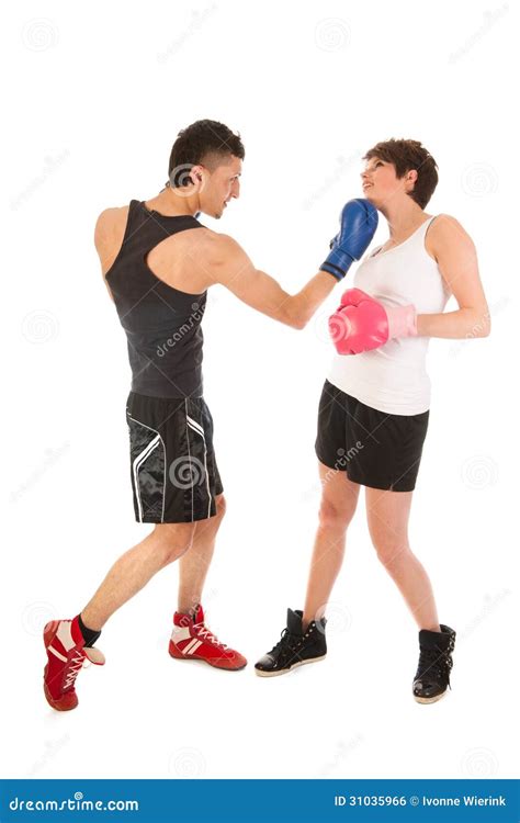 Boxing Man And Woman Royalty Free Stock Image Image 31035966