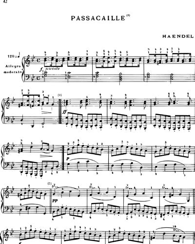 Passacaille Piano Sheet Music By George Frideric Handel Nkoda Free