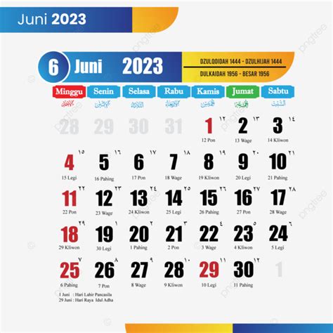 Kalender Juni 2023 Lengkap Kalender 2023 Kalender Juni 2023 Kalender