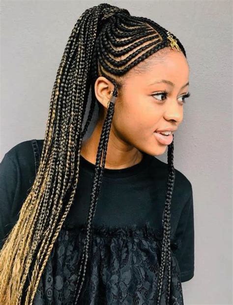 Nope, you don't have to just wear it down. Fulani Braids Hairstyle for Afro-American Women | New ...