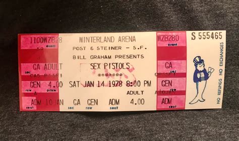 Sex Pistols 11478 Replica Concert Ticket Stickerdecal San Etsy