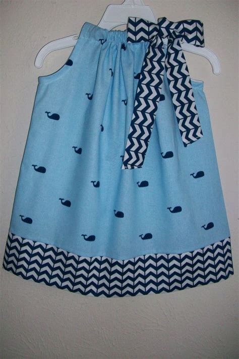 Pillowcase Dress Whale Dress Girls Dress With Whales Nautical