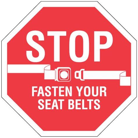 stop fasten your seat belts aluminum sign overstock