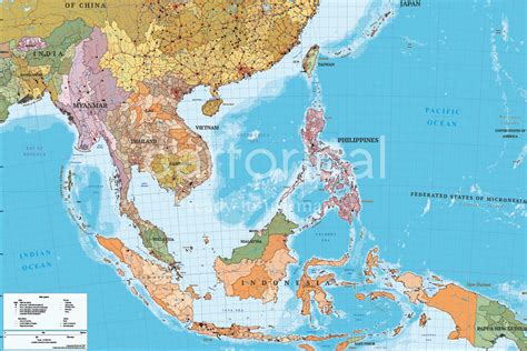 political map of south east asia by cartorical thehungryjpeg