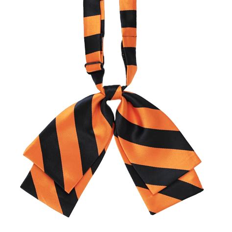 Orange And Black Striped Floppy Bow Ties Shop At Tiemart Tiemart Inc