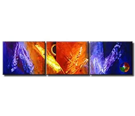 Painting For Sale Triptych Canvas Red Purple 1270