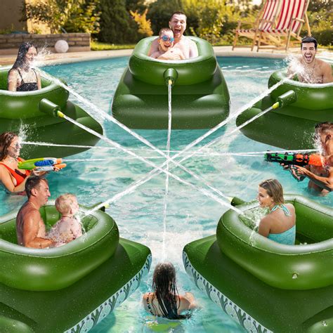Inflatable Pool Float Set Volleyball Net And Basketball Hoops Floating Pool Swimming Game Toys