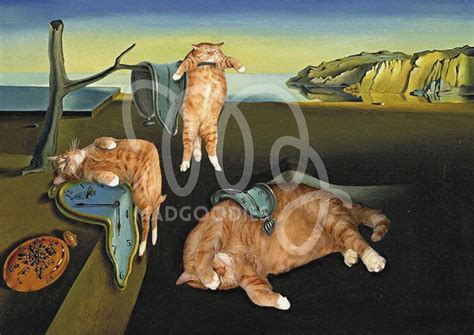 Art Dali Cats Salvador Dali The Persistance Of Memory Etsy