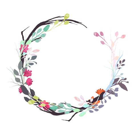 Watercolor Floral Wreath Svg 1429 Dxf Include Free Svg Cut Files