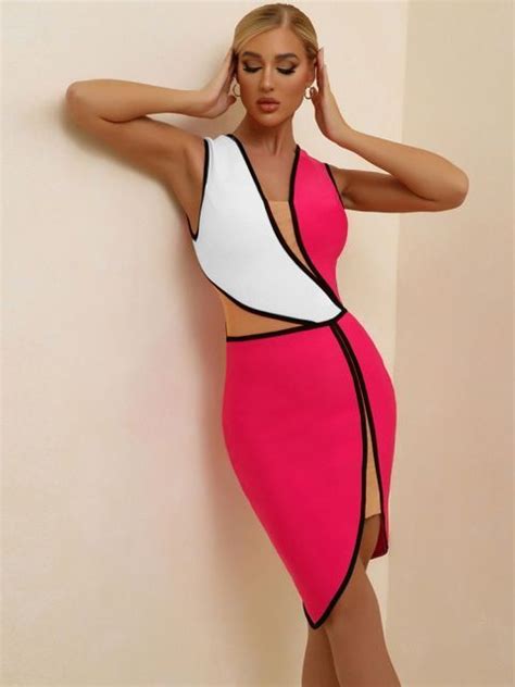 bandage dress sexy bodycon dresses pink party dresses birthday club outfit