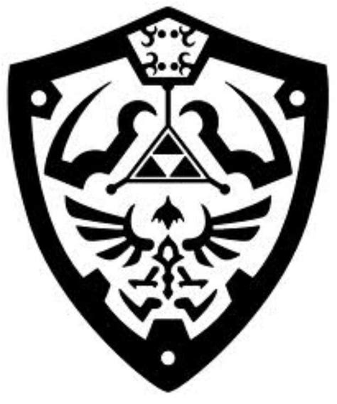 Escudo Zelda Ocarina Of Time Shield Template Zelda Logo Legend Of