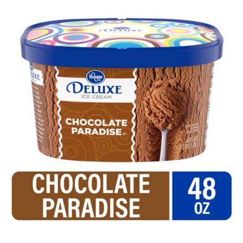 Kroger Deluxe Chocolate Paradise Ice Cream Tub 48 Oz Marianos