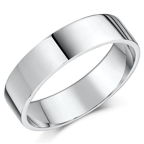 2mm width, 18ct white gold floral carved ring. 18ct White Gold "Flat" Shaped Wedding Ring - Flat Shaped ...
