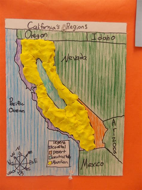 4th Grade California Regions Map Printable Images