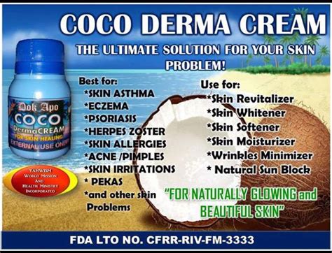 Coco Derma Cream Natural Supplements Ph