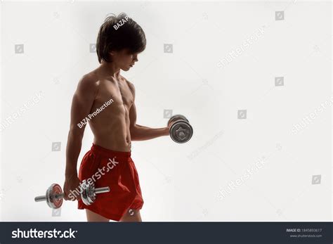 Little Sportive Boy Child Muscular Body Stock Photo Edit Now 1845893617