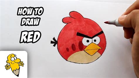 How To Draw Red Angry Birds Drawing Tutorial Youtube