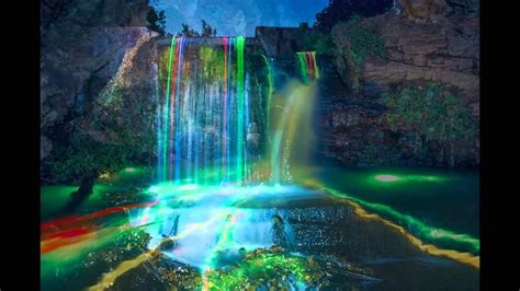 Artists Make Neon Waterfalls Glow Youtube