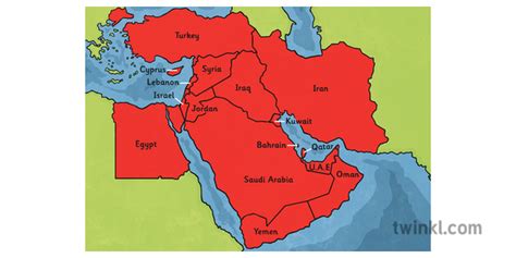 Middle East Map Kids