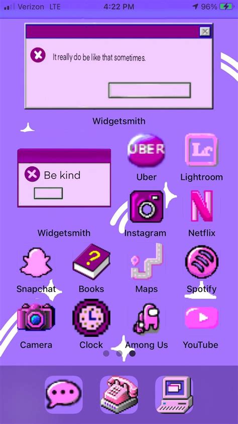 Windows 98 Retro Purple Ios 14 Icons Aesthetic Microsoft Etsy