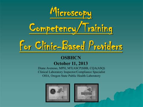 Microscopy Competencytraining For Clinic
