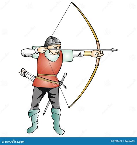 Archer Stock Vector Illustration Of Vector Target Drawing 2269629
