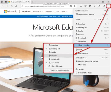 Add Remove Icons In Microsoft Edge Toolbar In Windows Tutorial Hot My
