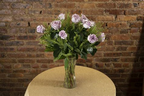 Beautiful Dozen Purple Roses By The Avenue J Florist