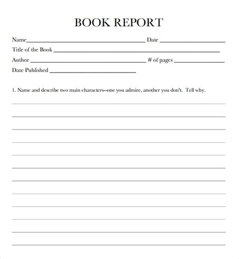 How to write a book analysis a book analysis is a description, critical analysis, and an evaluation on the quality, meaning, and significance of a book, not a retelling. 9 Free Book Report Templates - Excel PDF Formats