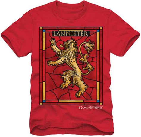 Game Of Thrones Lannister Logo Adult Red T Shirt Adult Seknovelty