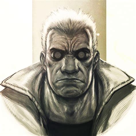 Batou From Ghost In The Shelldigital Sketch In Photoshop Batou