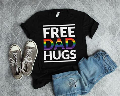 free dad hugs lgbt dad shirt lgbt awareness shirt lgbt pride shirt gay lesbian trans
