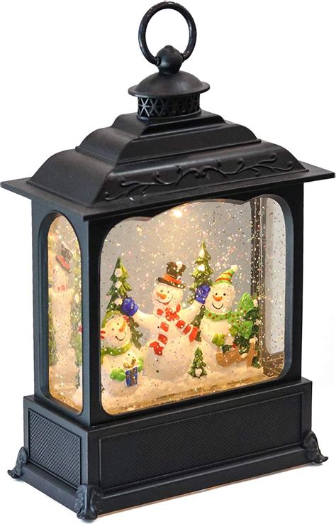 Amazon Com DRomance Musical Christmas Snow Globe Lantern With Timer Battery Operated USB