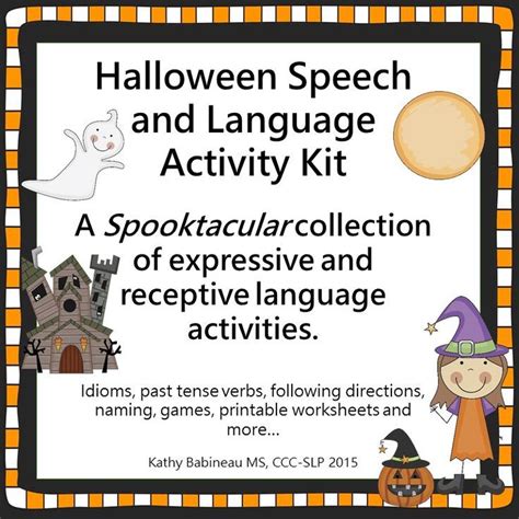 Halloween Speech And Language Activity Kit Language Activities