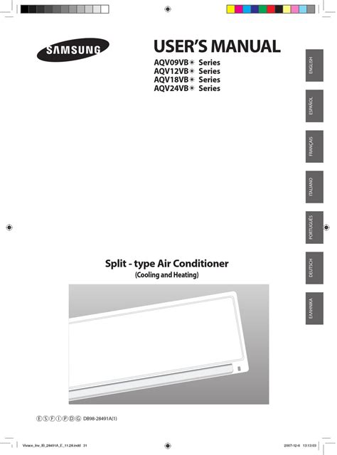 Samsung Aq Vbcn Air Conditioner User Manual Manualslib