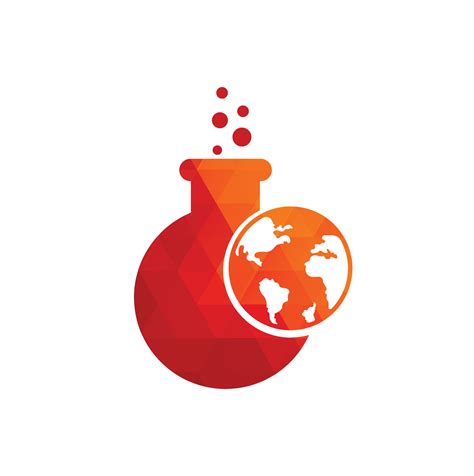 World lab logo template illustration. Globe lab logo icon design
