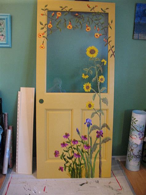 Kate Ladds Art The Blue Heron Studio Painted Door