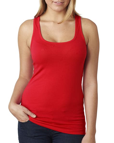 Next Level Apparel The Next Level Ladies Spandex Jersey Racerback Tank Top Red Xl