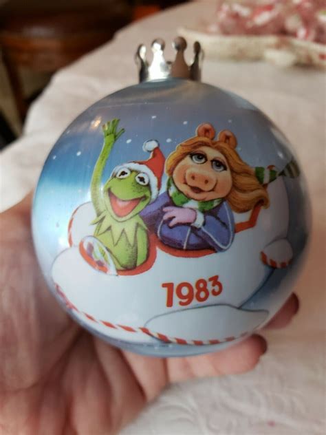 Hallmark 1983 The Muppets Satin Bulb Ornament Featuring Miss Piggy In