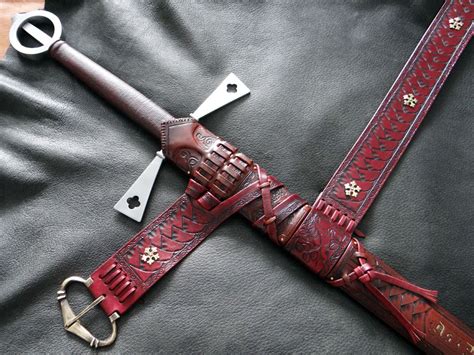 Custom Dbk Medieval Sword Scabbard For The Albion Gallowglass Closeup