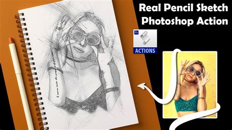 Real Pencil Sketch Photoshop Action Ll Sketch Photo Effect Ll How To Make A Pencil Sketch