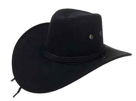Uwantc Mens Faux Felt Western Cowboy Hat Fedora Outdoor Wide Brim Hat