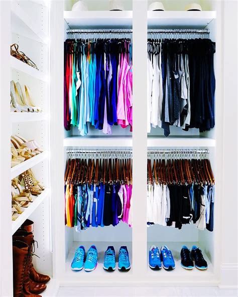 Color Coded Closet Organizing Walk In Closet Clothes Organization