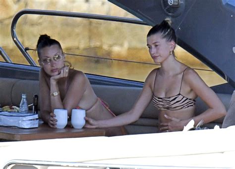 Bella Hadid And Hailey Bieber Were Spotted Lounging On A Yacht In Italy