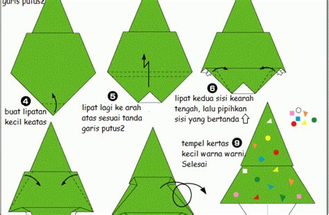 Cara Buat Pohon Natal Dari Kertas Origami Delinewstv