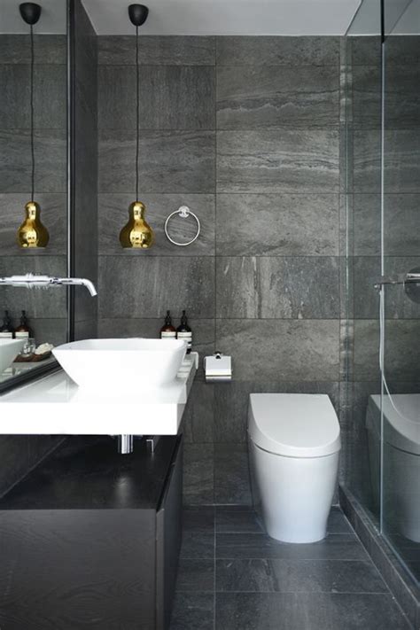 30 Dark Grey Bathroom Tiles Ideas And Pictures