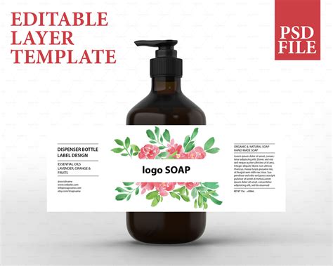 Soap Label Design Cosmetic Label Template Product